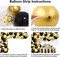 Black and Gold Balloons Garland Arch Kit with Black Gold Confetti Balloons for Graduation Birthday Wedding Party Decorations